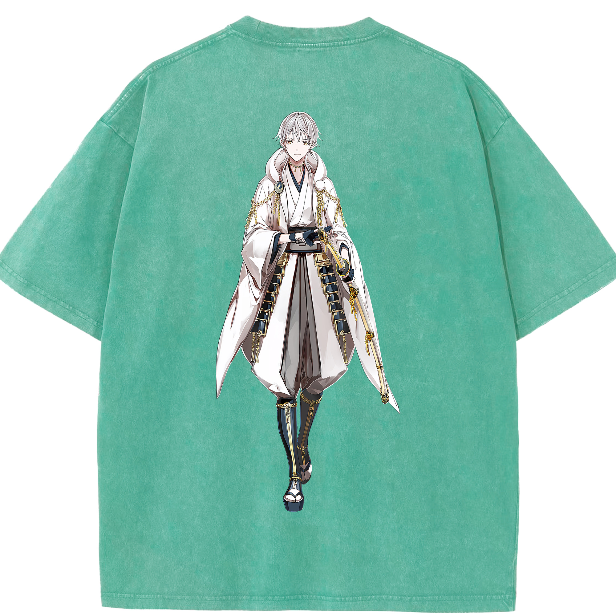 （画像用） 刀剣乱舞 Touken Ranbu 綿100% ヴィンテージ風 半袖Tシャツ（背面プリント）
